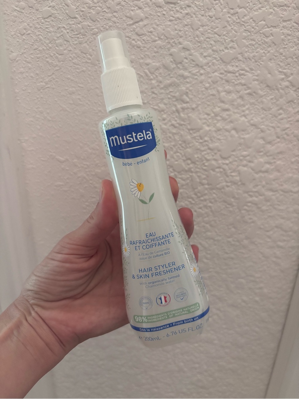 Mustela Hair Styler & Skin Freshener for babies 200 mL 6.76 oz new
